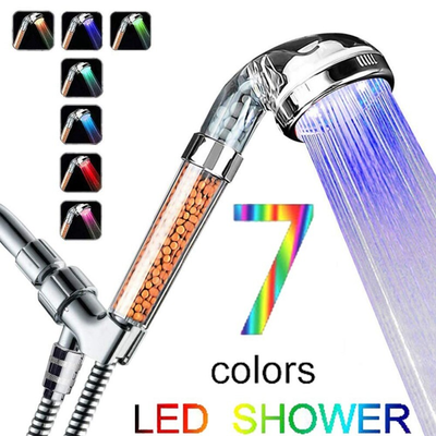 #ad LED 7 Color Changing Shower Head Handheld High Pressure Filter Bathroom Home US $14.99