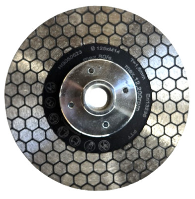 Diamantscheibe ø 125 mm JOLLY CUT 45 Fliese Feinsteinzeug 45° Kante M14 Flansch