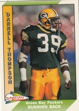 FREE SHIPPING-MINT-1991 Pacific Darrell Thompson #167-PLUS PACKERS BONUS CARDS
