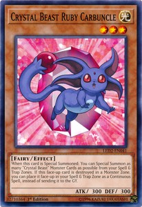 Crystal Beast Ruby Carbuncle - LED2-EN041 - Common - 1st Edition x3 - Near Mint