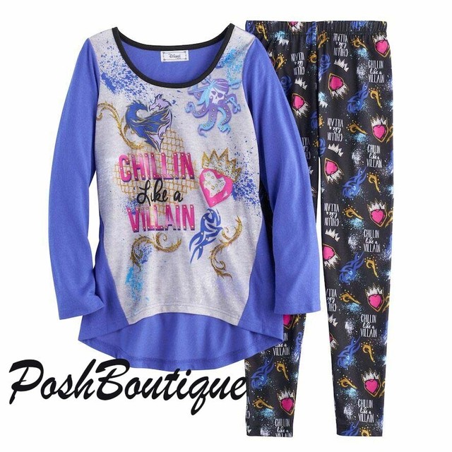 NWT Girl's Disney Descendants Pajamas PJ Set 6 8 12 14 Audrey Evie Uma Mal | eBay