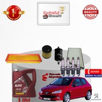 Inspektionskit Filter ÖL Kerzen Peugeot 206 1.6 16V 81KW 110CV Von 2012->