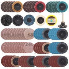 81PCS 2" 50mm R Type Quick Change Discs Roll Lock Abrasive Sanding Disc Pads