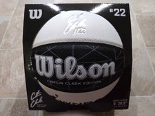 NEW IN BOX - CAITLIN CLARK X WILSON ASCENT SIZE 6 WNBA BASKETBALL BLACK WHITE