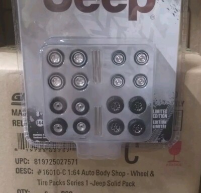 1:64 GreenLight *WHEEL & TIRE ACCESSORY PACK* Jeep 16010 4X4 Off