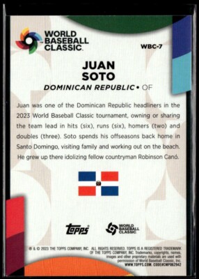 2023 Topps World Baseball Classic Stars #WBC-7 Juan Soto | eBay