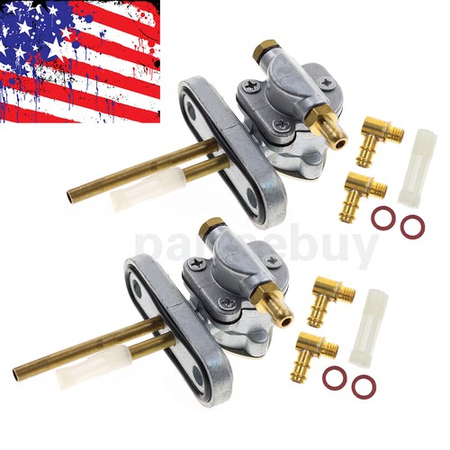 Set of 2 New Petcocks For Yamaha XS750 XS850 XS1100 NonVacuum Left and