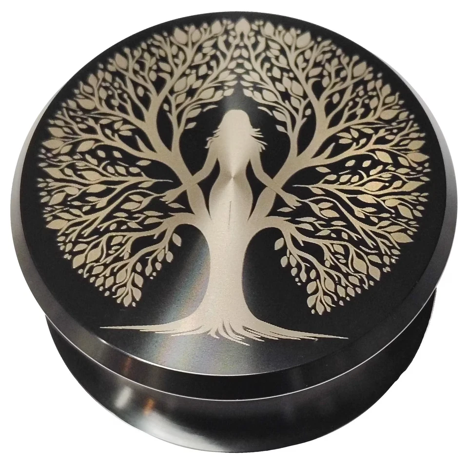 Vinyl record stabilizer weight. Tree of Life Woman engraved turntable weight. - Image 2 of 4