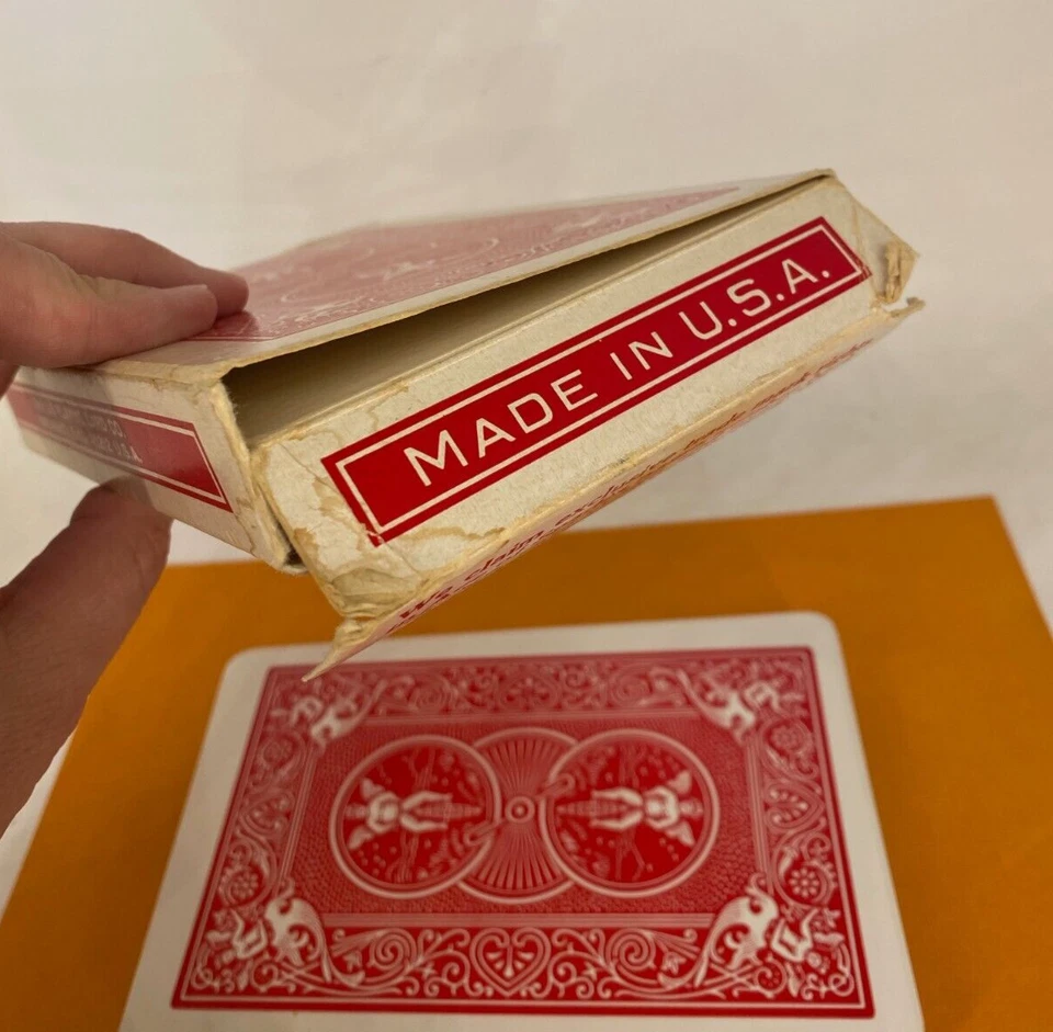 Vintage U.S. Playing Card Co ❤ Big Bicycle 8082 ❤ JUMBO Cards - Red Rider Back - image 4 of 4