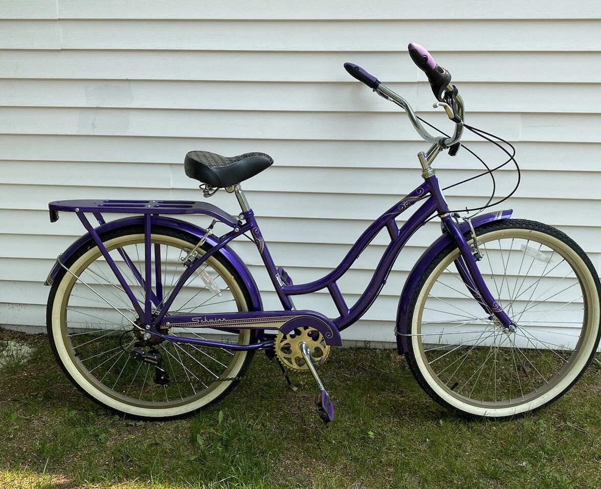 Purple schwinn sales beach cruiser