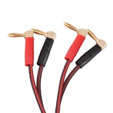 HI-FI Pure Copper Speaker Cable Right Angle L Type Banana