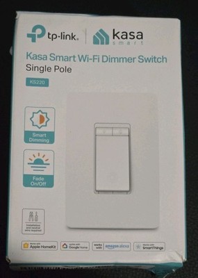 Kasa Matter Smart Dimmer Switch Voice Control Single Pole | 2.4GHz Wi-Fi | KS220