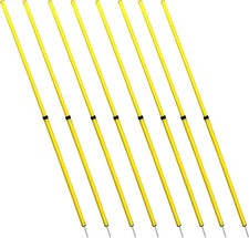 Durable 8 Adjustable Agility Poles with Steel Spikes for Enhanced Performance