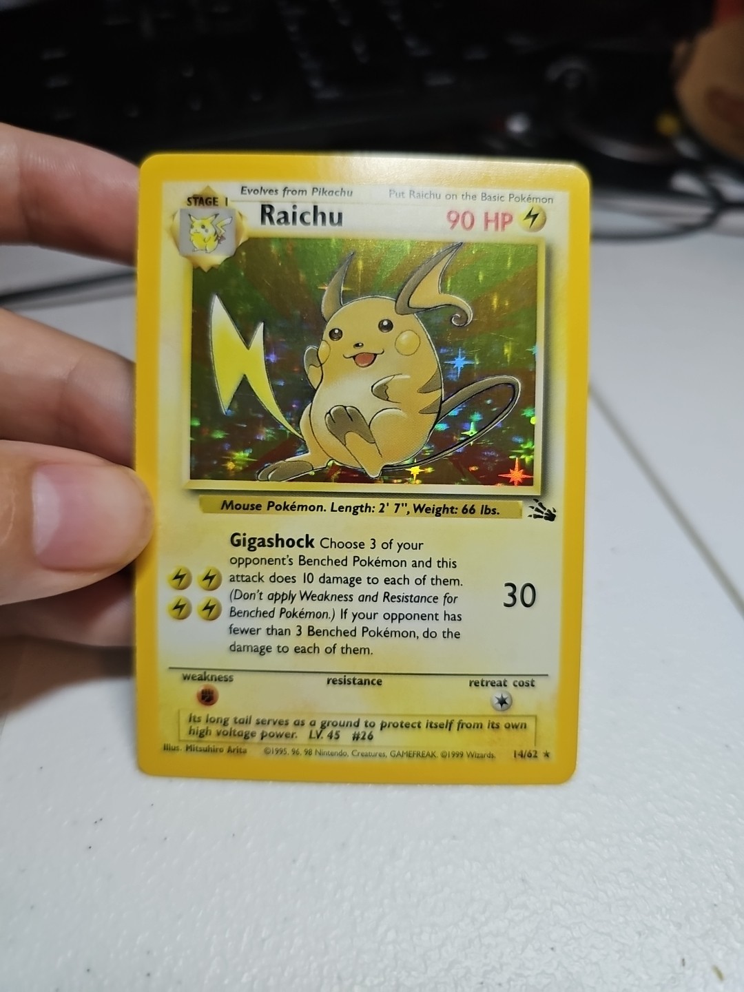 Raichu Holo Rare Pokémon Card - Near Mint