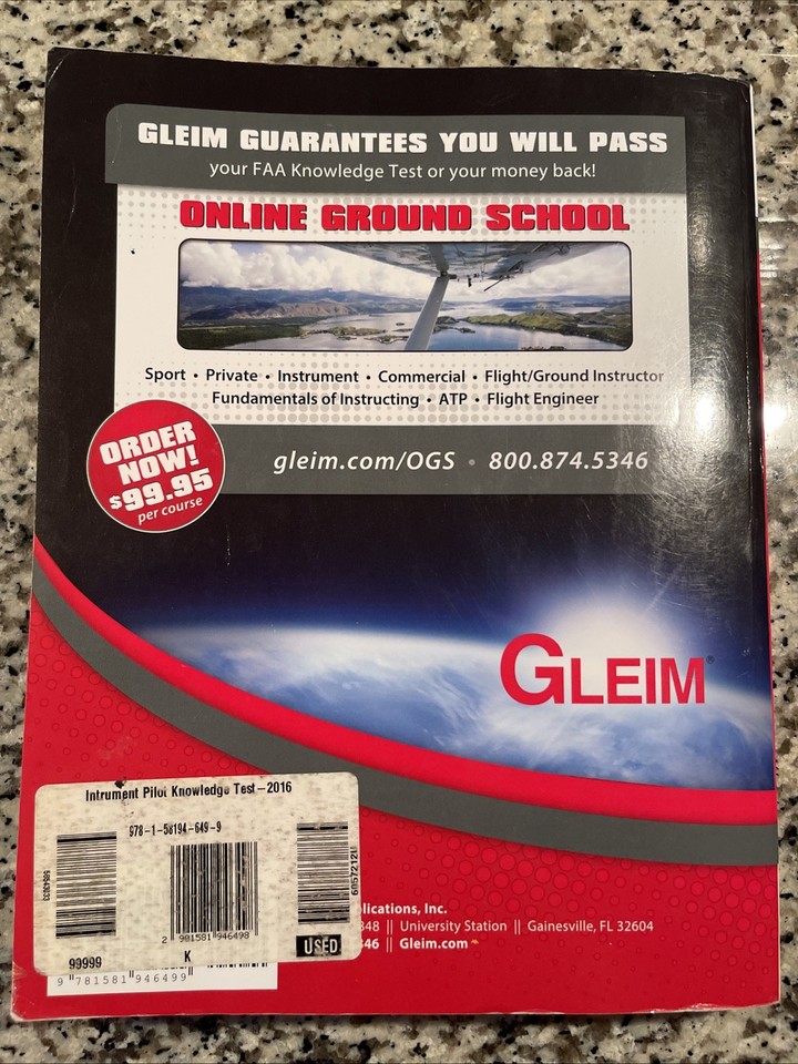 Gleim Instrument Pilot FAA Knowledge Test Guide, 2016 - Paperback ...