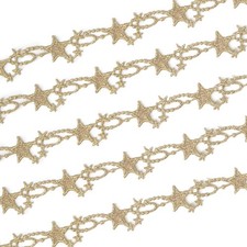 5 Yards x 0.79 Inch Wide Star Ribbon Lace Trim for Sewing DIY Craft Costume