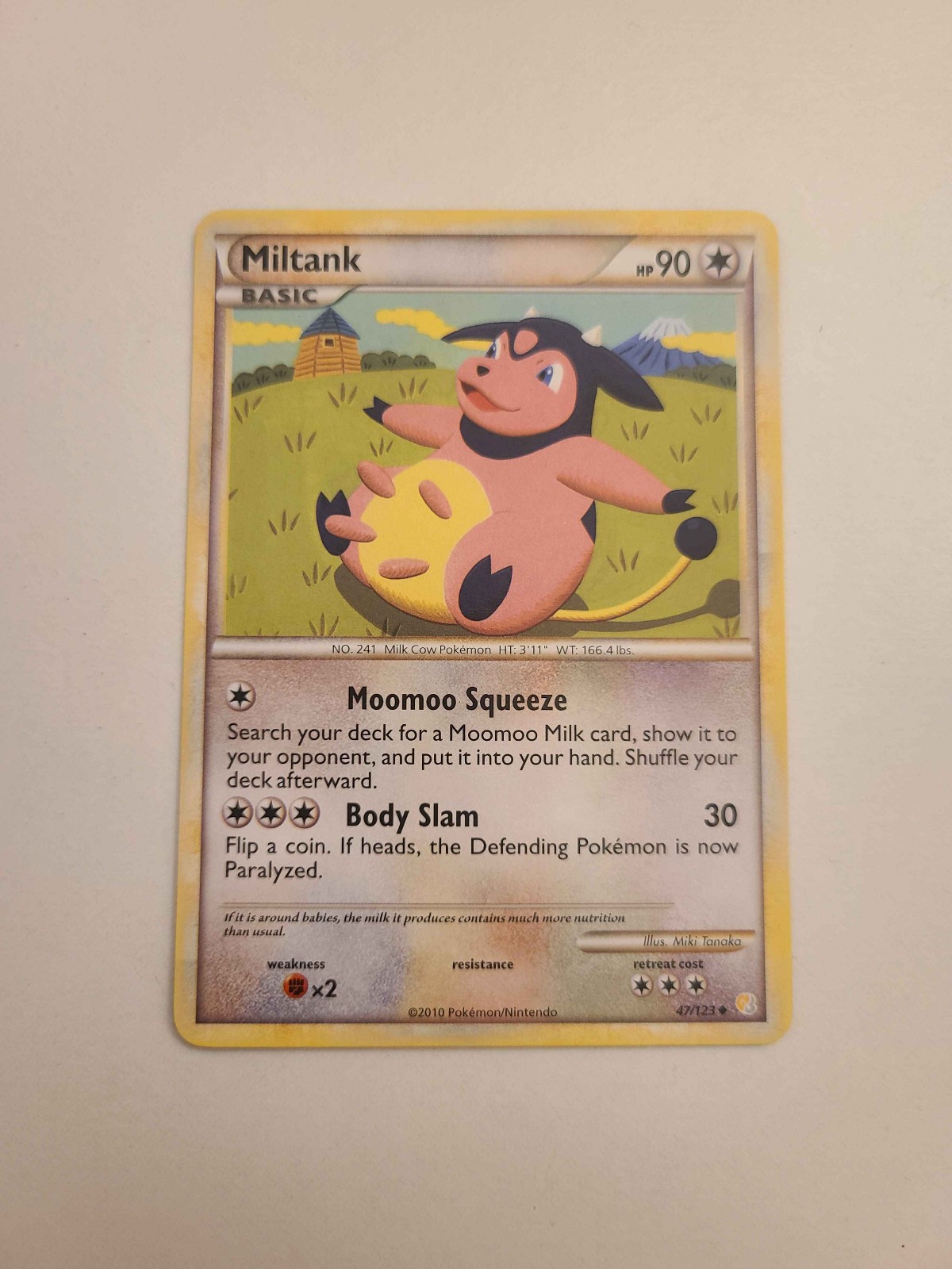 Pokemon TGC 2010 Heartgold&Soulsilver Miltank 47/123 Regular card in Near Mint