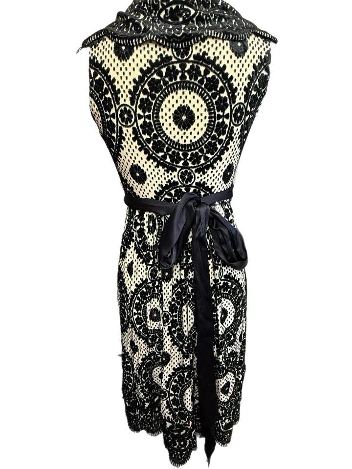 Vestido DIANE VON FURSTENBERG Burnout estampa textura veludo flocado CANESTRI 2 - Imagem 3 de 4