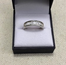 Size 9 Vintage Sterling Silver Ring Cubic zirconia stones