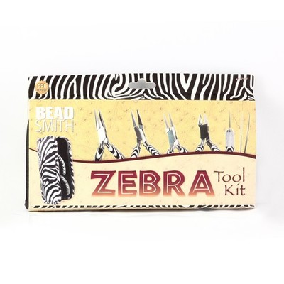 Beadsmith Zebra Linie 6 Stück Werkzeugsatz mit Zange Pinzette Reibahle