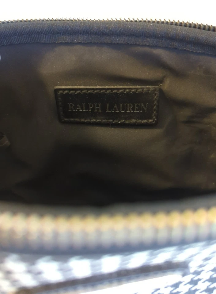 De colección Nuevo Bolso de Aseo de Viaje POLO RALPH LAUREN Pata de Gallo Dinero Antiguo Elegante Foto 3 de 4
