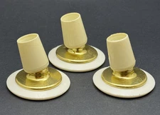 LOT OF 3 Eames Era Chair & Table Teflon Foot Replacements MCM Furniture Hardware