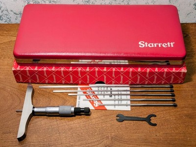 STARRETT 0-6 Inch DEPTH MICROMETER SET NO 449BZ-6R