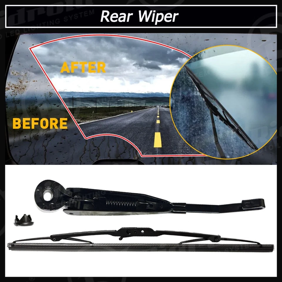 Rear Wiper Arm & Blade For CHRYSLER TOWN & COUNTRY DODGE GRAND CARAVAN 2008-2016 Foto 4 de 4