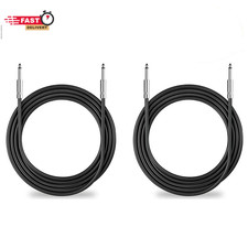 2Pack 25 Ft Speaker Cables, True 12AWG Patch Cords, 1/4 Inch Male DJ/PA Audio Sp
