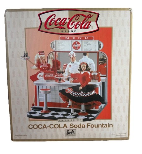 🎀🥤VTG Barbie Coca Cola Soda Fountain 2000 NEW IN SEALED BOX W/Shipper Box🥤🎀