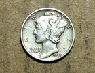 1940  D     MERCURY  SILVER   ACTUAL  COIN                           90201210-06
