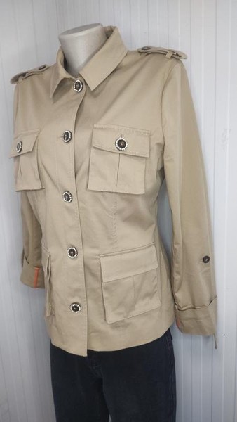 Women Pinko Jacket Beige Cotton 34