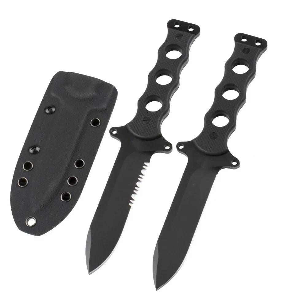 Black Straight Special Ops Knife Tactical Forces Combat Stabbing Military Army