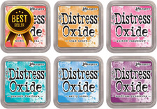 6 Pack Distress Oxide Ink Pads Assorted Colors Craft Ink Set Scrapbooking