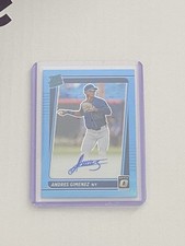 2021 Donruss Optic Andres Gimenez Rated Rookie RC Auto Carolina Blue # /35 Jays