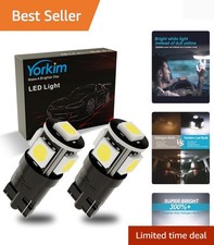 194 LED Bulbs White 6000k Super Bright 5th Generation, T10, 168 LED Bulb for ...
