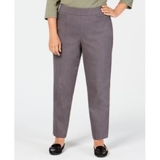 Alfred Dunner Pants Womens Plus 22W Gray Pull On Proportion Medium Rayon Stretch