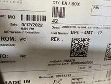 JMA Wireless UPL-4MT-12 4.3-10 Male Torque 1/2 “Annular UXP connector 50 Ohm