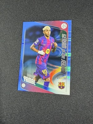 2025-26 Topps UCL Team Of The Season Lamine Yamal #10 Blue Refractor 97/150