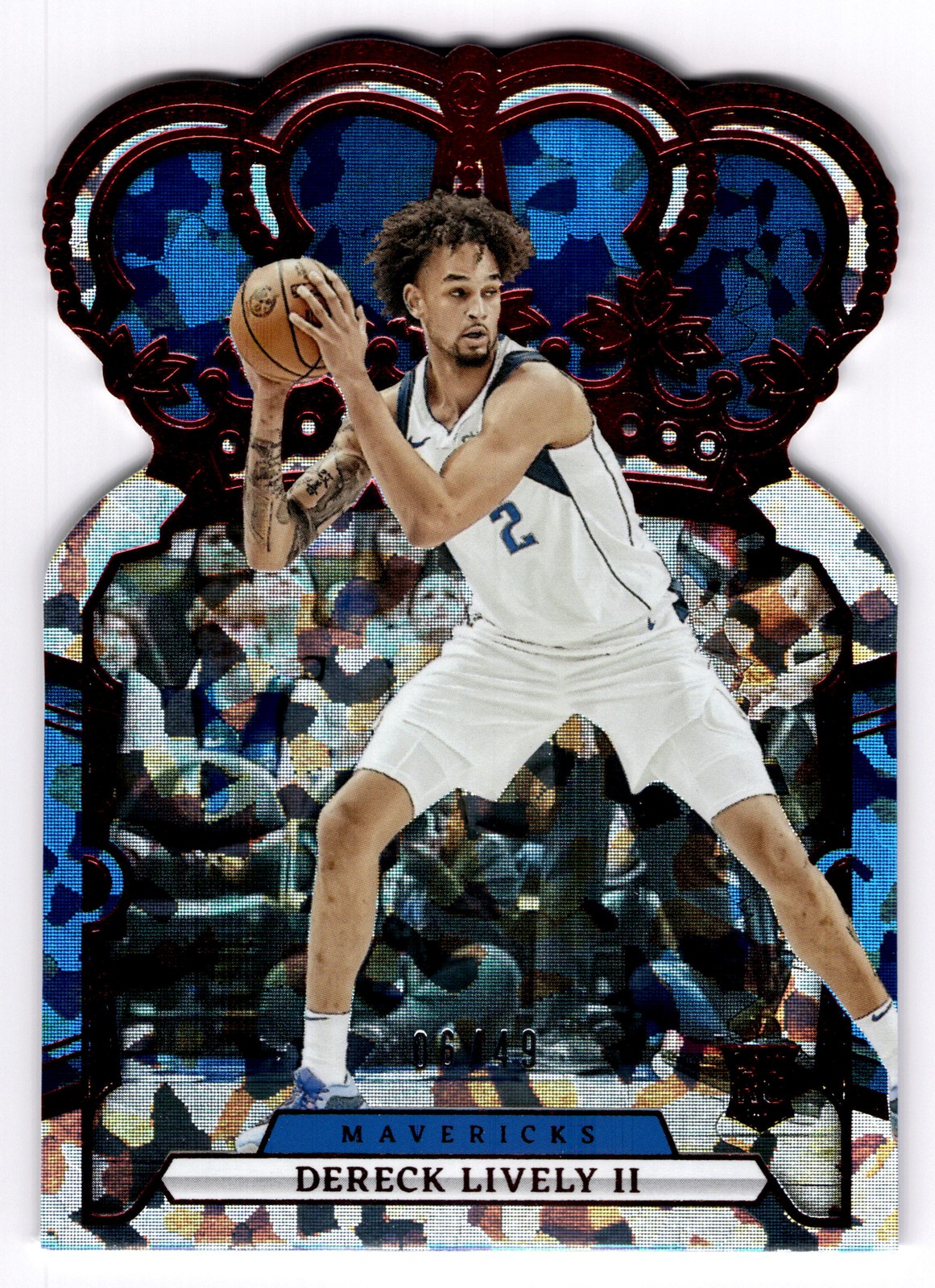 2023 Crown Royale Dereck Lively II #5 Crystal Red /49 Dallas Mavericks