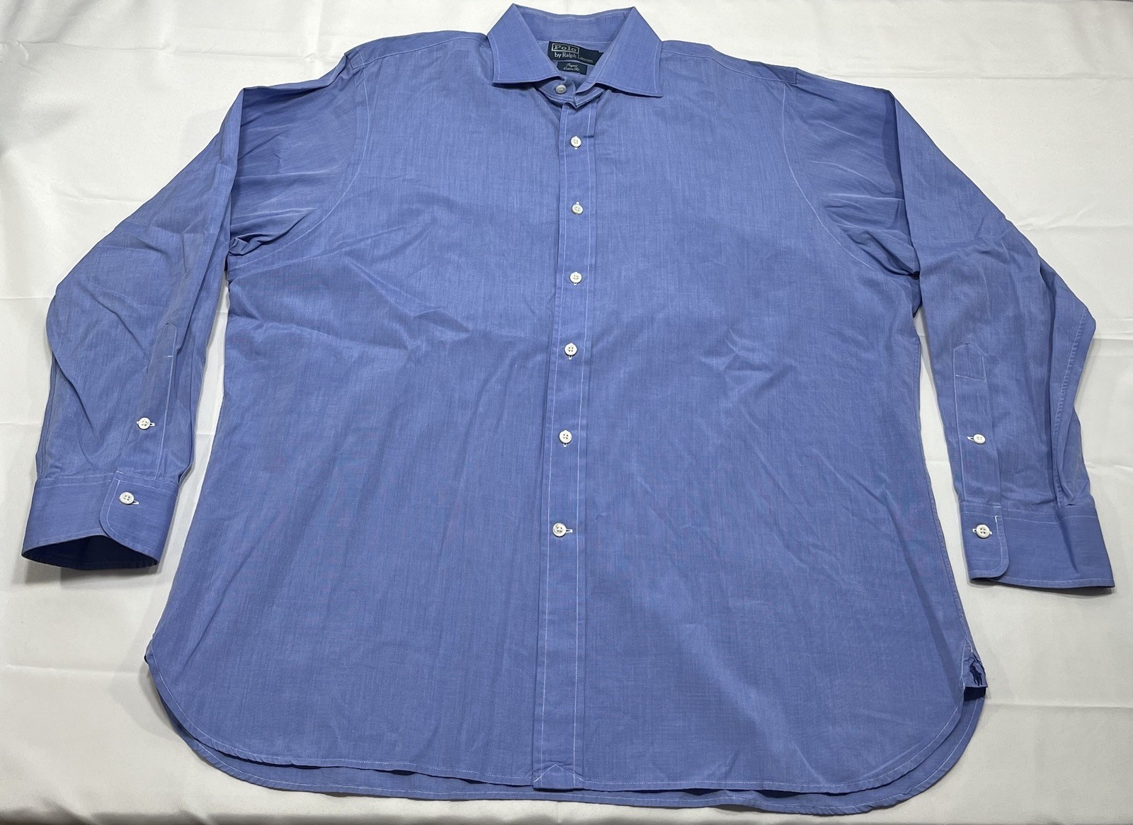 Vintage POLO RALPH LAUREN Regent Custom Fit Shirt Mens 18 - 35 L/S Button Pony