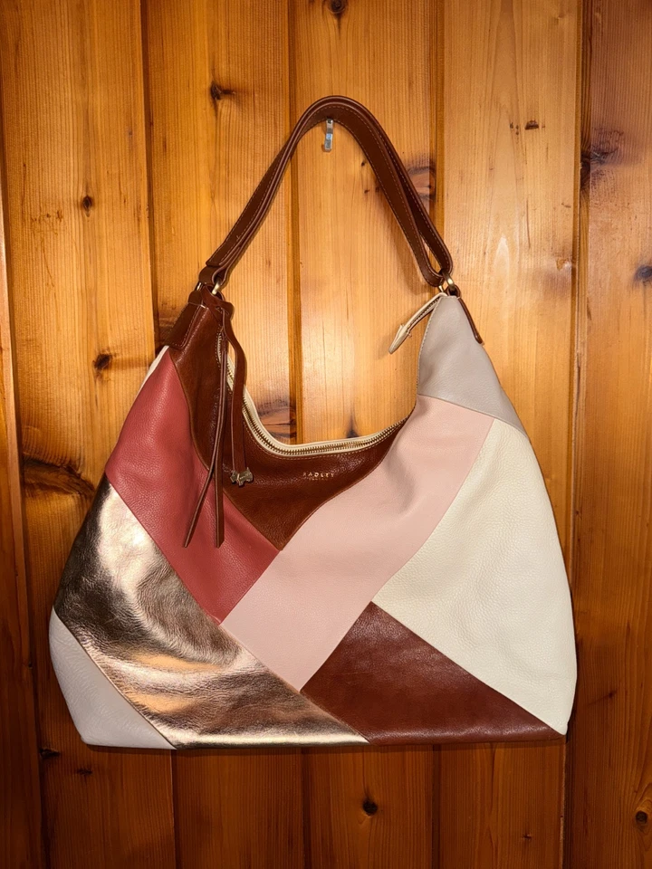 Bolso HoBo Radley London Grande de Cuero Oxleas Cremallera Superior, Bloque de Color, Retazos Foto 4 de 4