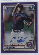 2020 Bowman Chrome Prospects Purple Refractor 223/250 Chris Vallimont Auto 15iv