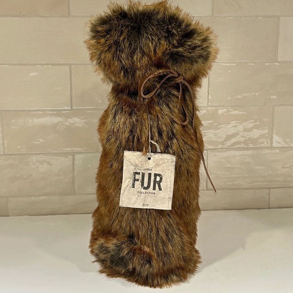 NUEVO Restauración Hardware Lujo Imitación Piel Vino Navidad Regalo Botella Bolsa Cubierta Foto 2 de 4