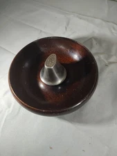 Vintage Parsons Nut Cracker Center Anvil & Wood Bowl Primative