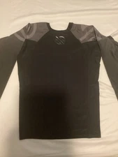 Sanabul Rash Guard Shirt Long Sleeve Black Size Medium MMA Wrestling Compression