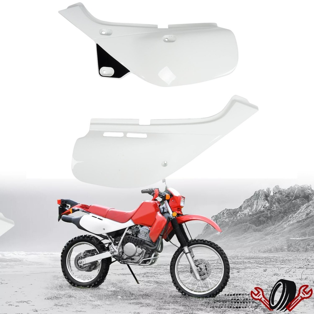 Left Right Side Cover Panels Side Fairing White Set For Honda