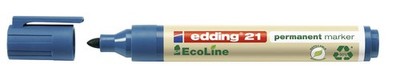 edding 21 EcoLine Permanentmarker blau 1,5 - 3,0 mm, 10 St.