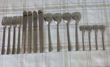 Studio by Viners of Sheffield England VSSTU 4x4 Set Bark Finish 18/8 Glossy