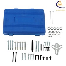 Steering Wheel Crankshaft Pulley Removal Set Harmonic Balancer Puller 46pcs Steering Wheel Crankshaft Pulley Removal Set Harmonic Balancer Puller 46pcs